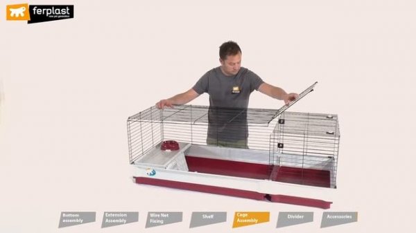 Сборка клетки для кроликов Ferplast KROLIK 140