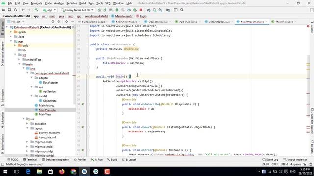 RxAndroid + Retrofit call Api + MVP (Model-View-Presenter) - [Android Tutorial - #55] смотреть онлайн