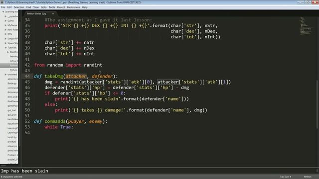 Learn Python - RPG Simple Battle System смотреть онлайн