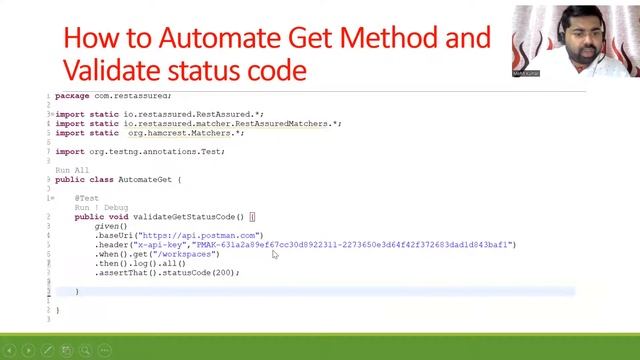 How to Automate Get Method and Validate status code API Testing Part-19 смотреть онлайн