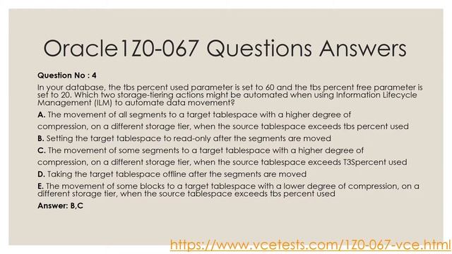 Get New Oracle 1Z0-067 VCE Questions with 1Z0-067 Practice Test Dumps смотреть онлайн