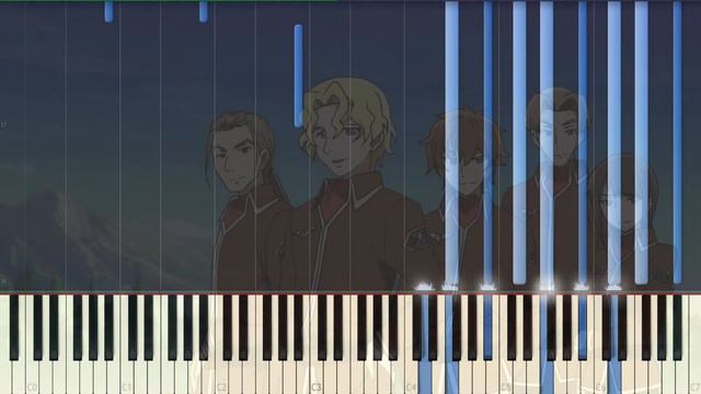 [To Aru Hikuushi e no Koiuta] ED Kaze ga Shitteru Piano Synthesia Tutorial смотреть онлайн