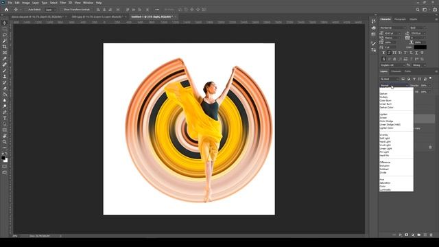 Circular Pixel Stretch - Photoshop tutorial смотреть онлайн