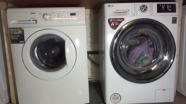 Wash Race No.222 : Zanussi vs LG - Cotton 60'c Turbowash vs Cotton 60'c Super Quick смотреть онлайн