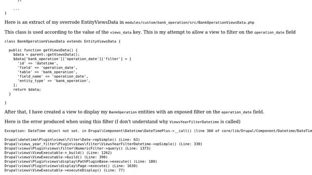 Drupal: Allow to filter (in a view) on a datetime field of a custom entity смотреть онлайн