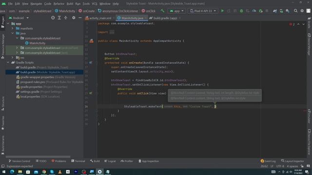 How To Make Custom Toast in Android Studio | Styleable Toast Library смотреть онлайн