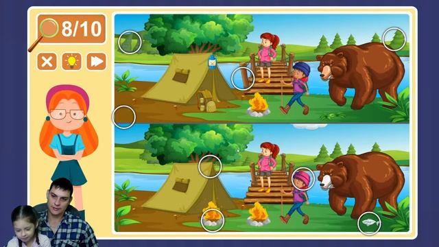ИЩЕМ ОТЛИЧИЕ В ИГРЕ Viki Spotter Camping #2 смотреть онлайн