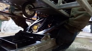 Самодельный снегоход Хантер500. задняя подвеска и её работа.