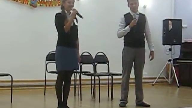 Выступление учащихся 9А класса на День учителя, школа №9, Аткарск, 1 часть