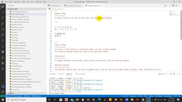 Append() List Item Using append in Python #106 #lingarajtechhub смотреть онлайн