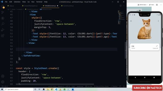 REACT NATIVE PET ADOPTION APP UI PART3 смотреть онлайн