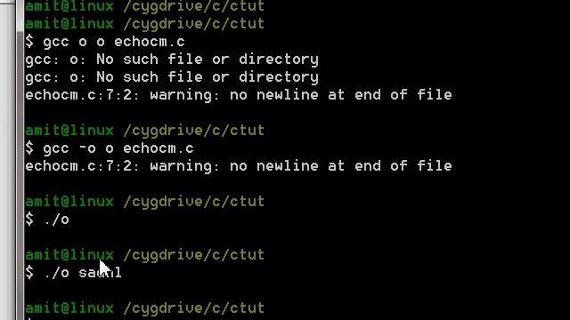 linux programming implementing echo command in c смотреть онлайн