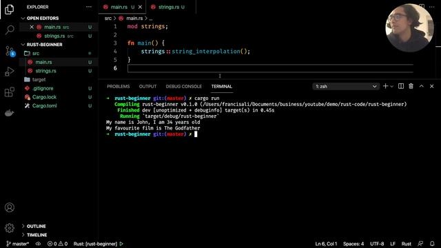 Rust Beginners 2 - Strings and String Interpolation смотреть онлайн