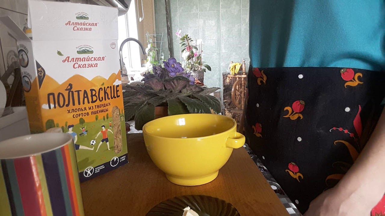 КАШКА ИЗ ХЛОПЬЕВ БЕЗ ВАРКИ!(1 способ)#рецепты#блюда#каша#овсянка