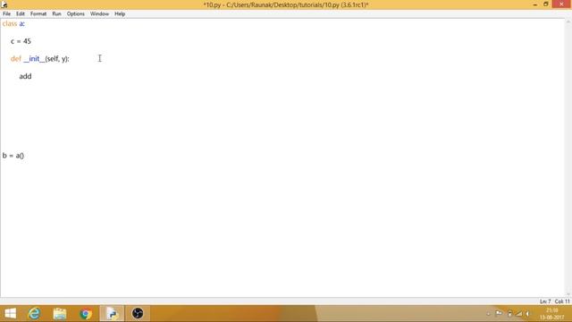 Python Programming from Scratch - 10 - Constructors & Self смотреть онлайн