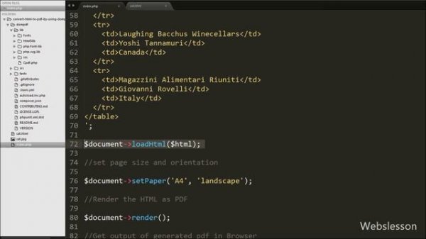 How to Convert HTML to PDF by using DomPDF in PHP