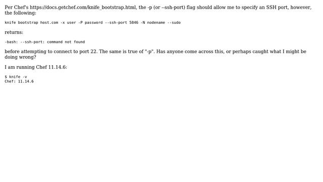 DevOps & SysAdmins: Specifying SSH port with Chef, knife bootstrap смотреть онлайн