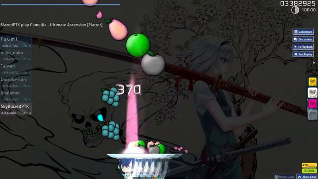 [osu!catch] Camellia - Ultimate Ascension / 3.27* - Platter / +116pp смотреть онлайн