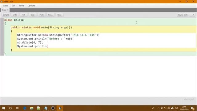 Delete() & DeleteCharAt() In String- Core Java || With BlueJ смотреть онлайн