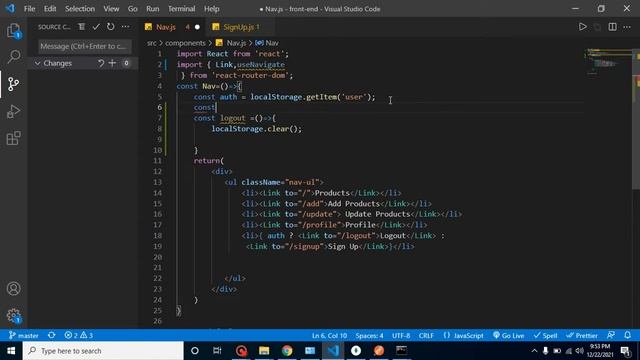 React and node JS project #13 Logout tutorial смотреть онлайн