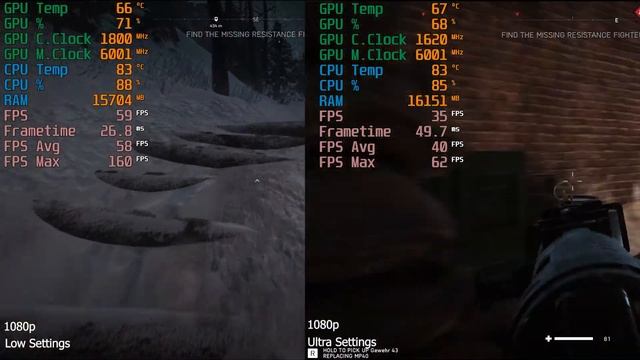 GTX 1660 Ti Max-Q Low vs Ultra Settings Benchmark Gaming Test | Battlefield 5 | 1080p смотреть онлайн