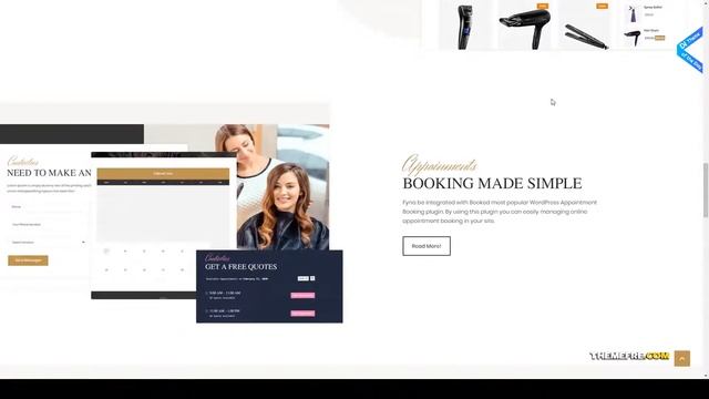 Fyna - Beauty salon and Spa WordPress Theme day spa yoga Website Builder смотреть онлайн