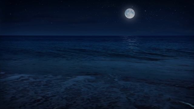 8 Hours Ocean Waves at Night for Deep Sleep - Relaxing Tropical Beach at Night for Sleeping смотреть онлайн