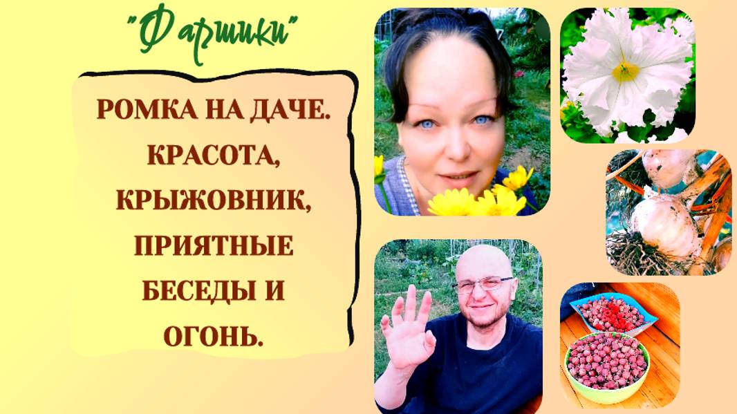 РОМКА НА ДАЧЕ. КРАСОТА, КРЫЖОВНИК, ПРИЯТНЫЕ БЕСЕДЫ И ОГОНЬ.