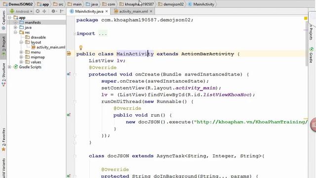 Lập trình Android: Đọc JSON đổ vào ListView - KhoaPham.Vn смотреть онлайн
