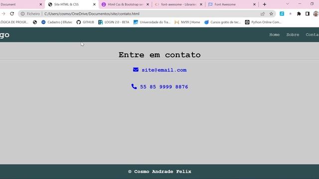 Curso HTML CSS & Bootstrap - 09 Criação e formatação da página de contato смотреть онлайн