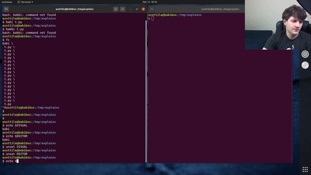 bash protip: fc "fix command" (beginner - intermediate) anthony explains #182 смотреть онлайн