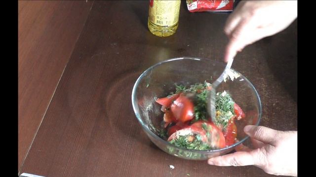 Проба рецепта. Закуска из помидор. Очень вкусно. смотреть онлайн