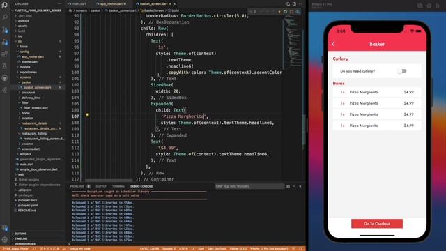 Flutter Food Delivery App - Let's Develop the Basket Screen UI - Flutter Shopping Cart (Part 1) смотреть онлайн