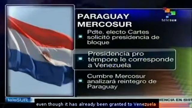 Horacio Cartes sets conditions for Paraguay's readmission to Mercosur смотреть онлайн