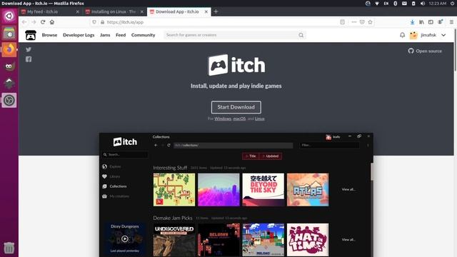 Installing itch.io on Ubuntu 20.04 смотреть онлайн