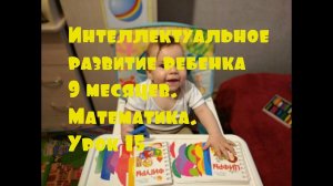 Интеллектуальное развитие ребенка 9 месяцев. Математика. Урок 15