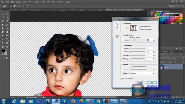 Photoshop Tutorial | Quick Selection | Refine Edge | Hindi / Urdu смотреть онлайн