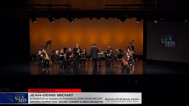 Andorra Saxfest 2019   Jean Denis Michat   Songbook Wth Orchestre By J D  Michat