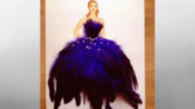 рисунки девушек с очаровательными платьями из... смотреть онлайн