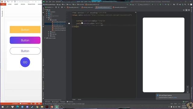 HK Kotlin Tutorial - Bài 5: Drawable Shape Example смотреть онлайн