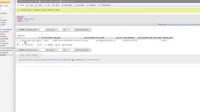 PHPmyadmin üzerinden Wordpress admin şifresini değiştirme смотреть онлайн