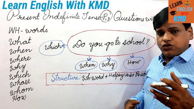 Grammar Series - Part 22 (Questions with Wh-words) Present Indefinite Tense - Learn English with KM смотреть онлайн