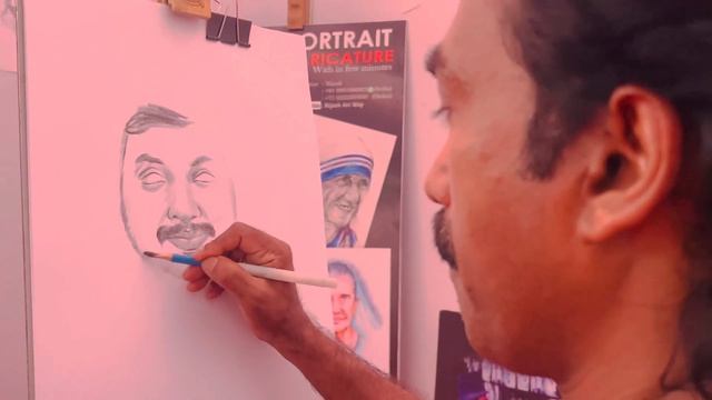 Street artist live portrait sketch 44 смотреть онлайн