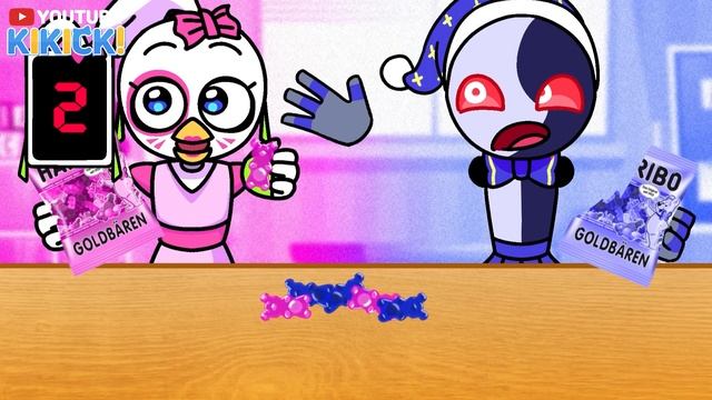 CHICA VS MOON (with Mommy Long Legs, Huggy Wuggy) | PINK VS BLUE MUKBANG [KIKICK!] смотреть онлайн