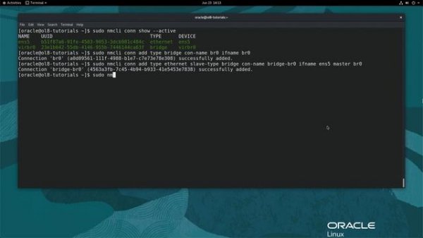 Create a Network Bridge for KVM on Oracle Linux