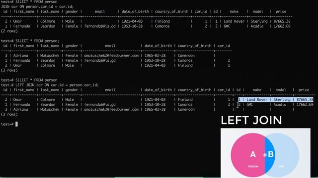 PostgreSQL: Left Joins | Course | 2019 смотреть онлайн