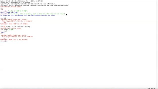 F strings and Print Function | PYthon смотреть онлайн