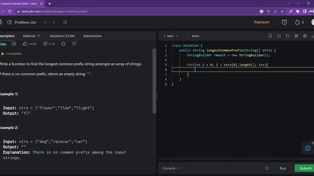 Longest Common Prefix - LeetCode 14 - Java - Shafayet смотреть онлайн