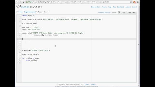 Streaming Tweets from Twitter API v1.1 into MySQL Database with Python смотреть онлайн