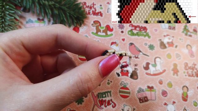 Фигурка Микки Маус из бисера в технике кирпичное плетение / Новогодние украшения из бисера смотреть онлайн